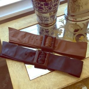 2 super soft leather JJill belts size S